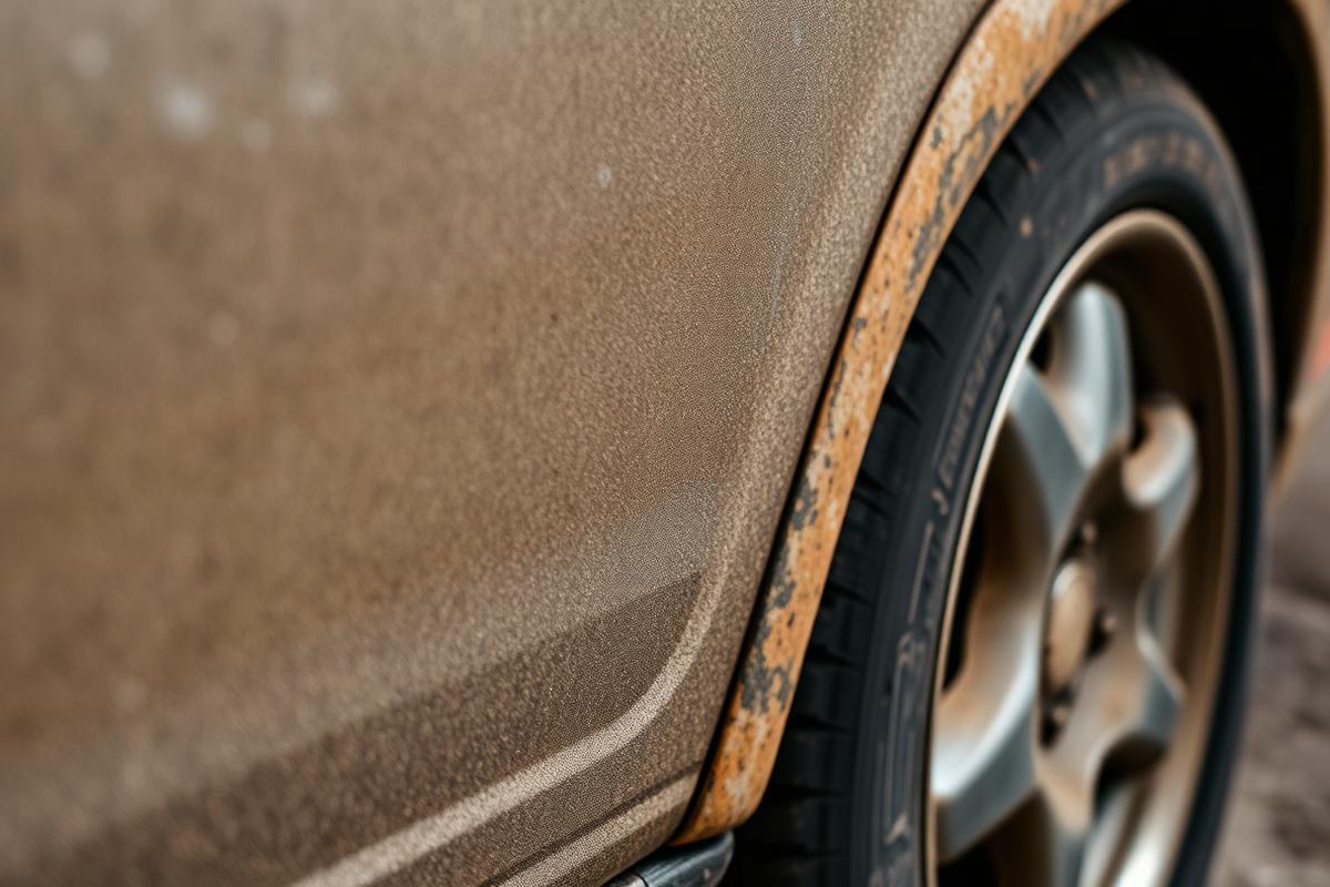 Vehicle exterior panel and wheel — before