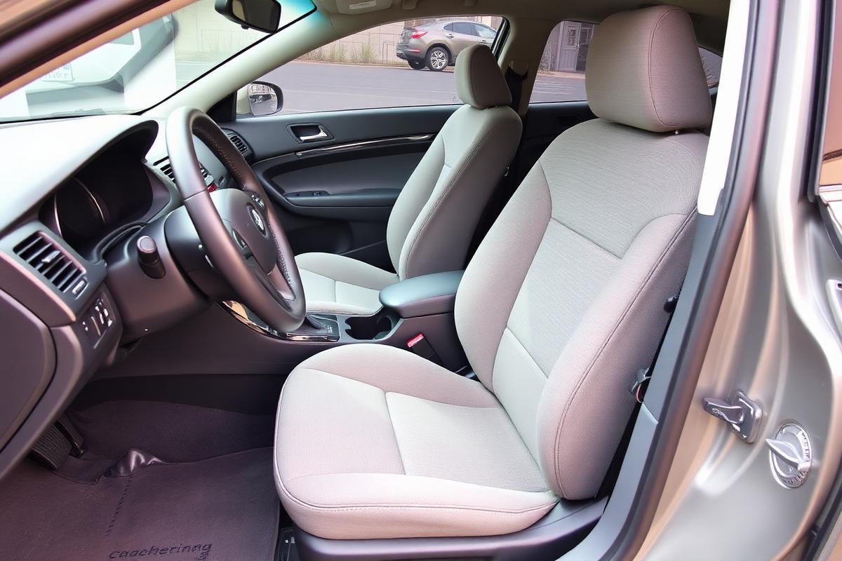Vehicle front seats and dashboard — after